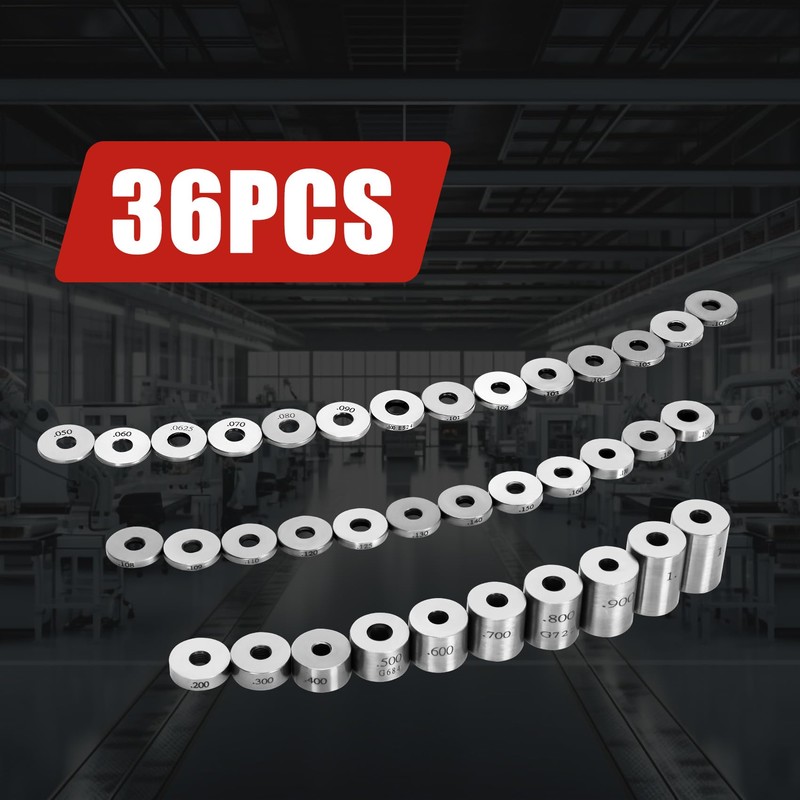 36 Piece Steel Spacer Blocks Set ，Round Gage Space Harden