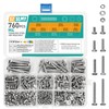 760 Pcs M4 Bolts and Nuts Set, Flat Hex, Hex