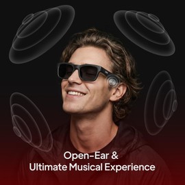 OhO sunshine - Gafas de sol con sonido, control de voz y auriculares abiertos, escucha música y llamadas con subir y bajar el volumen, gafas inteligentes Bluetooth 5.0 y función impermeable IP44 para deportes al aire libre