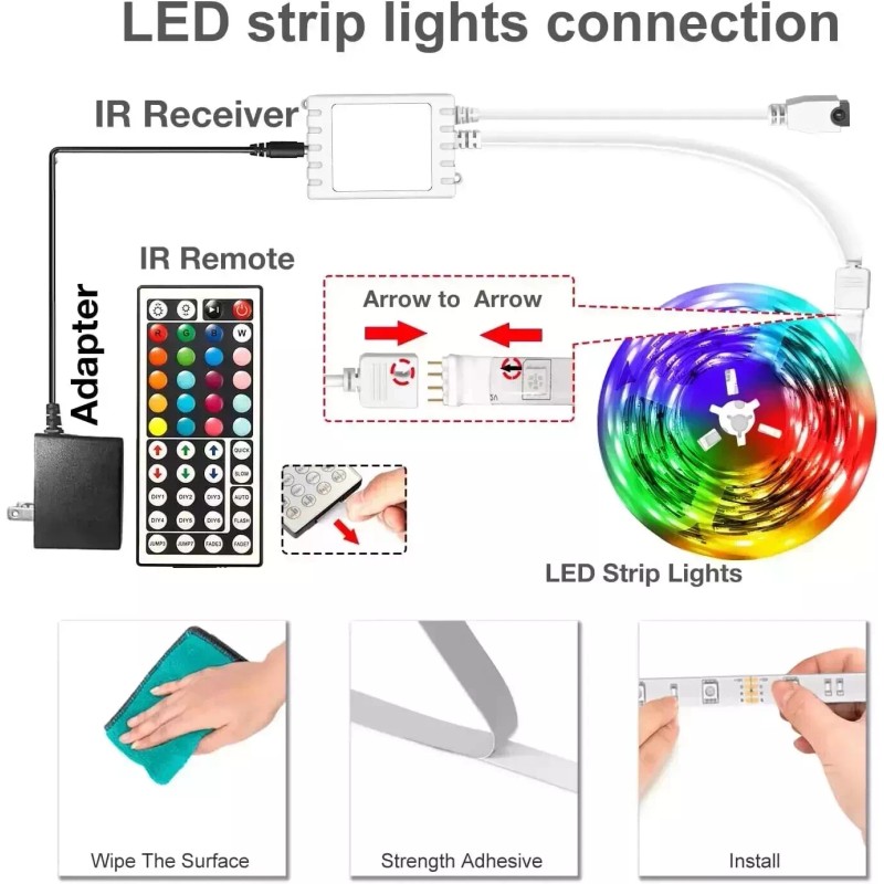 DAYBETTER 100Ft LED Strip Lights, Smart Light with App Remote