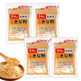 Nakamura Foods Impressive Hokkaido Whole Grain Soybean Flour x 4 Bags, Made with 100% Hokkaido Soybeans (Omochi/Milk/Yogurt/Ohagi/Kuzumochi/Dumpling), Fragrant Soybean Flour, Approximately 420 Tablets