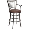 Steve Silver Bayview Swivel Barstool Bar Chair, Golden Brown, with