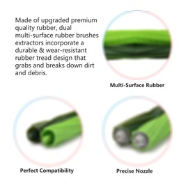 2 Set of Roller Brush & 10 Filters & 4 Mop Pads & 10 Side Brushes Replacement Parts Accessories Compatible with iRobot Roomba Combo i3+ i5+ j5+ Robot Vacuum Cleaner