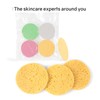 HUAXIN BIOTECHNOLOGY 50-Count Compressed Facial Sponges,100% Natural Cellulose Cosmetic Facial