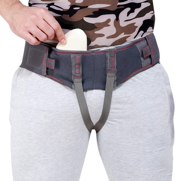 New Comfortable Hernia Belt - Strategically Improved Designed - Belts with Self-Stick-on Fasteners