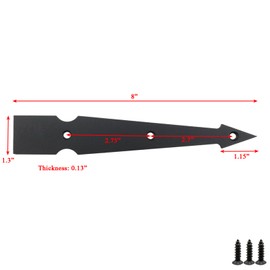 LC LICTOP Rustic Wooden Door Connectors Straight Type Edge Protectors Mending Plates Home Improvement Furniture Cabinet Wood Board Hardware Accessory 8 in Arrow Shape 4 Pcs