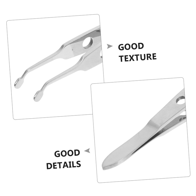 BIUDECO Ergonomic Round Tip Massage Tweezers Facial Tweezers for Men