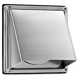 Geroosaty 5-Inch External Extractor Wall Vent Cushioned Non Return Flap, Stainless Steel Outside Dryer Vent Covers for House