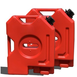 2 Gallon Cans, Transfer Tank,Storage Container fit for Most Cars, Motorcycle,Truck, Small size boat, Red,2pcs (2 pcs)