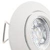 trendlights24 Premio LED Einbaustrahler 230V Weiß rund 3-Stufen dimmbar extra