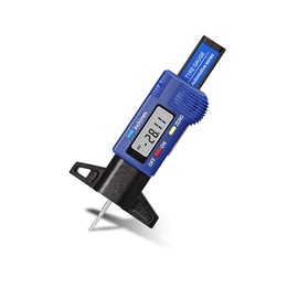 Digital Tire Groove Depth Gauge Measurement 0-25mm Digital Depth Gauge Small Tire Depth Gauge Groove Measuring Meter Suitable for Motorcycle/Car (Blue)
