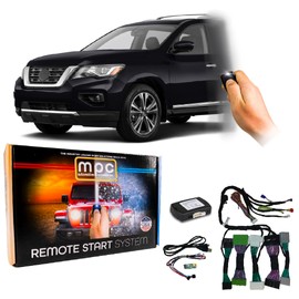 MPC Factory Remote Activated Remote Start Kit Compatible with 2013-2020 Nissan Pathfinder - Push-to-Start - Plugin T-Harness - Firmware Preloaded - USA Tech Support