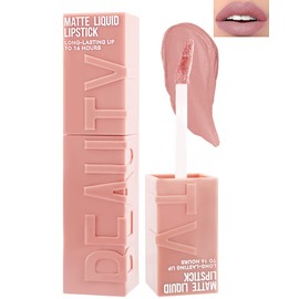 Lápiz Labial Líquido Mate Para Mujer, 1 Unidad De Tinte Labial De Alta Pigmentación, Brillo Labial Mate Súper Aterciopelado, Hasta 16 Horas De...     