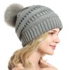 QUEENFUR Women Knit Slouchy Beanie Chunky Baggy Hat with Faux