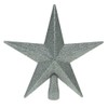 Glitter Star Christmas Tree Topper - Silver (20cm) by Christmas Direct