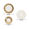 Balsa Circle 75 White Gold Round Disposable Paper Plates with