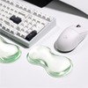 Clear Gel Mouse Wrist Rest, Green Cool Soft Ergonomic Wrist