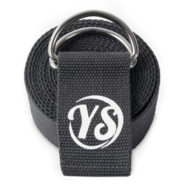 Yoga Studio YS/Strap/DRing/2.5/Grey/OL Belt Loop Metal D-Ring Buckle Graphite Grey 2.5 m, Graphite Grey, Regular