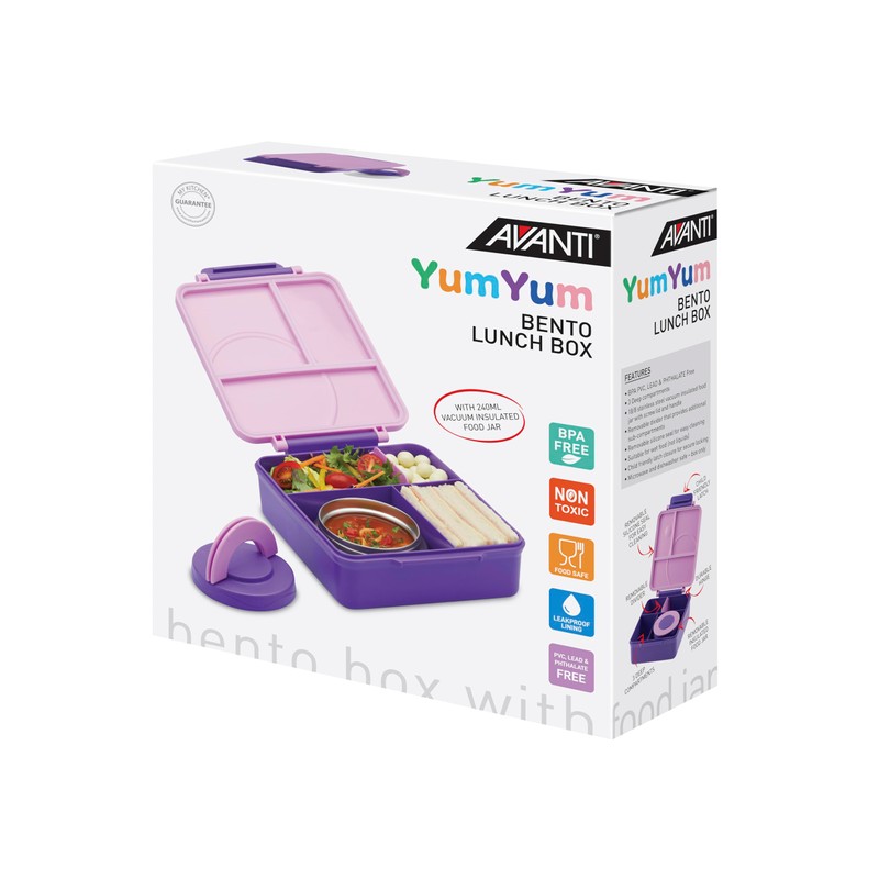 Avanti YumYum Kids Bento Lunch Box with Insulated Food Jar,