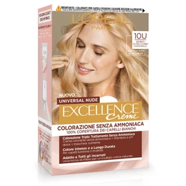 L'Oréal Paris Excellence Universal Nude Permanent Colour without Ammonia, with Universal Reflection, Suitable for All People, Ultra Light Blonde 10U