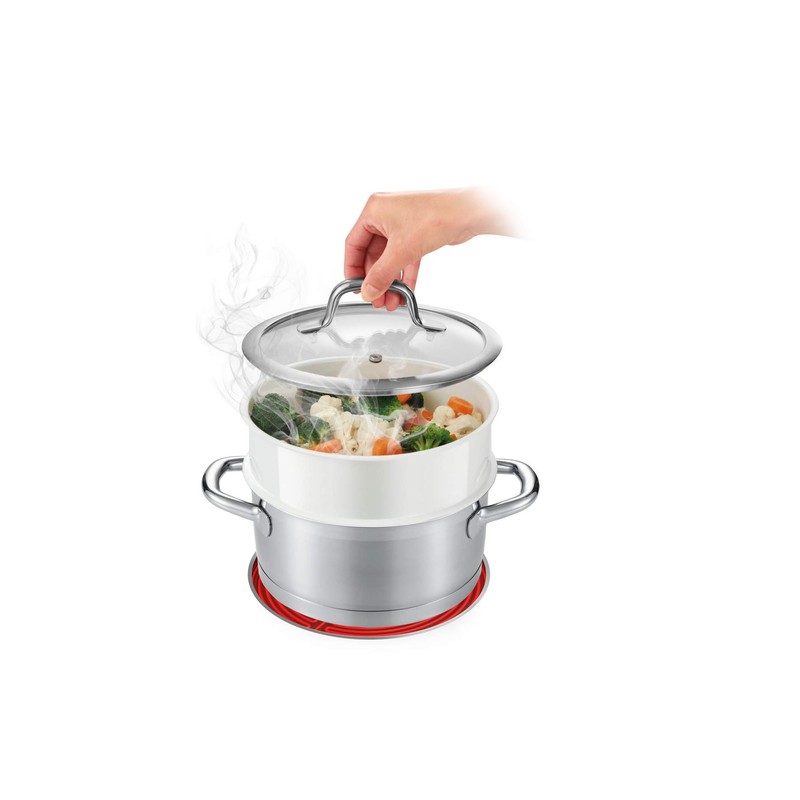 Tescoma 423010 Cestello per Cottura a Vapore, Plastica