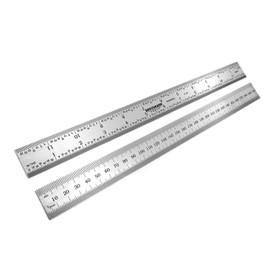 Benchmark Tools 466507 Rigid English/Metric 300 mm / 12 Inch Machinist Rule with MM.5 MM, 1/32 and 1/64 Markings Stainless Steel Satin Chrome Finish Conforms to EEC-1 Accuracy Standards (1)