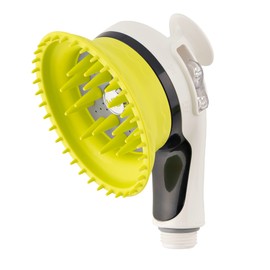 WD Handheld Shower Brush with On/Off Switch | Shield Water While Brushing and Washing Simultaneously | Dog Washing Shower Attachment