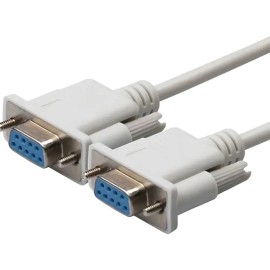 Cable Serial Null Modem Db9 Rs232 Hembra Hembra 1.8 Metros Color Beige