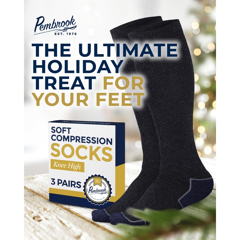 Pembrook Compression Socks for Men - 3 Pack | Compression