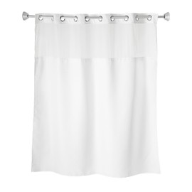 Whitmor Hook Free Waffle Shower Curtain with Snap Liner, 71" x 77"