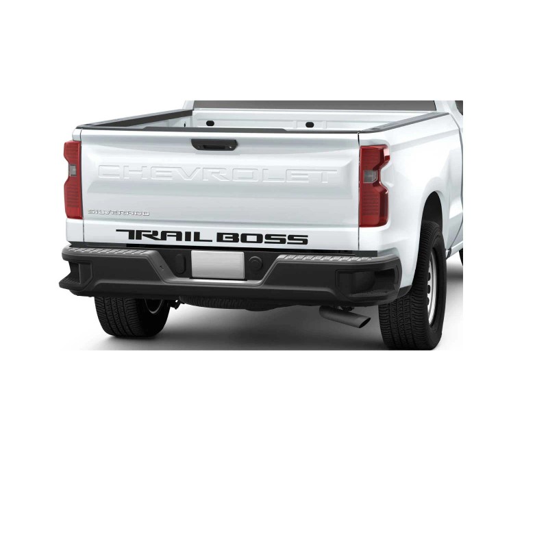 EmblemsPlus Chevy Silverado Matte Black Trail Boss Tailgate Lettering Decal