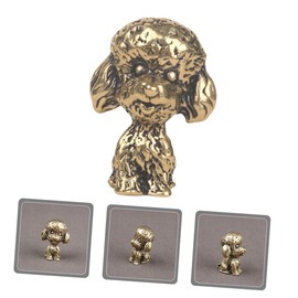 iplusmile Brass Dog Figurine Desktop Decorative Dog Statue for Home Decoration Vintage Craftsmanship Smooth Surface for Office Living Room Adornment