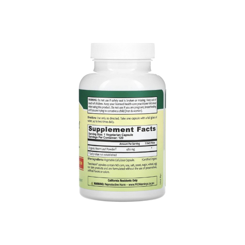 TheraNeem Naturals, Neem Leaf, 480 mg, 120 Veg Caps