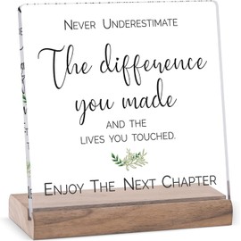 Retirement Gifts for Women / Men, Acrylic Plaque Farewell Gifts, Happy Retirement Gifts, Leaving Job Gifts, Going Away Gift for Colleagues/Friends/Boss/Doctor/Nurse/Teacher/Coworkers, Goodbye Gift