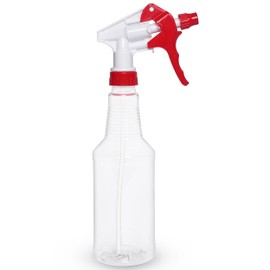 BRIGHTFROM Plastic Spray Bottle, 16 OZ Empty, Adjustable Trigger Spray Fine to Stream - Leak Proof, Clear, Refillable, Heavy Duty for Hair Salons, Cleaning, Cooking (Household/Commercial)