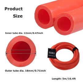 Fordle’s 5m Drain Down Hose Kit for Radiator/Heating System Repair Maintenance Servicing – Flexible TPU Rubber with 12mm Bore – Includes Radiator Bleed Key & 2 Connector Clips & 2 Storage Straps