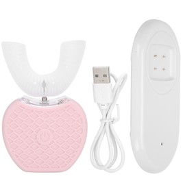 UShape Electric Toothbrush Teeth Whitening Silicone Automatic Massage Toothbrush for Oral Care(Pink )