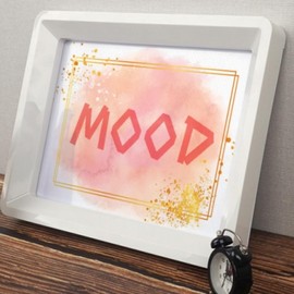 A4 Hanging Photo Frame with 3D Effect, Stereoscopic Picture Frame Family Photo - White 5ea