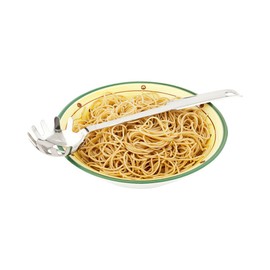 Met Lux 13 Inch Pasta Server, 1 Heat-Resistant Spaghetti Fork - Slotted, Ergonomic Handle, Stainless Steel Noodle Spoon, Kitchen Pasta Fork For Cooking Noodles, Durable - Restaurantware