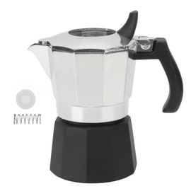 100ml Moka Pot Double Valve High Pressure Black Lower Pot Inner Anti Oxidation Coating Italian Coffee Macine for Home