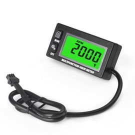Runleader RL-HM028 Inductive tachometer with hour meter voltmeter backlit display for all gasoline engine ATV UTV dirtbike motobike motocycle outboards snowmobile pitbike PWC marine boat waterproof