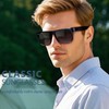 Joopin Big Acetate Square Sunglasses Men Polarized UV Protection, TR90
