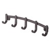 iDesign York Lyra Wall-Mounted Key Holder, Metal Key Hooks Strip
