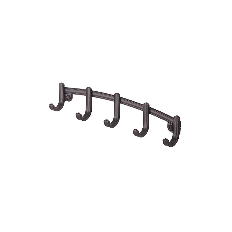 iDesign York Lyra Wall-Mounted Key Holder, Metal Key Hooks Strip