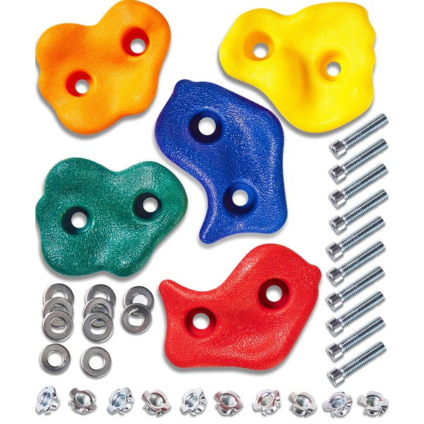 Jaques of London Climbing Handles | Rock Climbing Holds Wall Holds for Kids | Climbing Frame Accessories | Garden Toys for Kids | Climbing Wall Grips | Since 1795