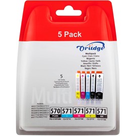 PGI-570 CLI-571 XL 570XL 571XL Printer Cartridges Compatible with Canon 571 570 Multipack XL for Canon TS5050 Printer Cartridges Pixma MG5750 TS5055 MG6852 MG5753