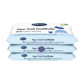 Bübchen Aqua Touch Wet Wipes for Newborns and Babies with 99% Pure Water (Pack of 3 x 48)