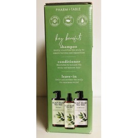 Fine Health & Beauty Pharm to Table ~ Scalp Relief Tea Tree Soothing Shampoo, leave-in & Conditioner