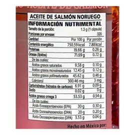 Bote Aceite De Salmon Noruego Omega 3 All Nature 320 Cápsulas Sin Sabor                                                                               