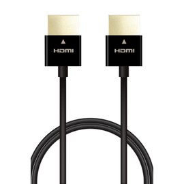 Elecom ECDH-HD14SS05BK HDMI Cable, 19.7 inches (50 cm), Supports 4K x 2K, Super Slim, Environmental Friendly Simple Packaging, Black